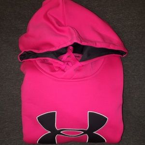 Bright Pink Under Armour Hoodie Loose Fit